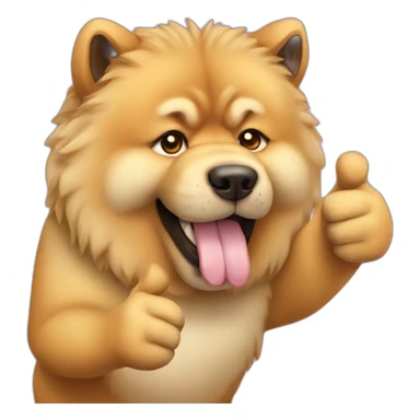 chow chow paw thumb up sticker