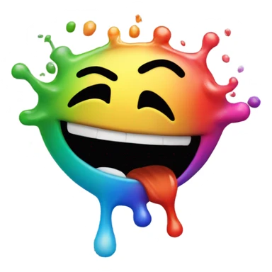Emoji Puking rainbow sticker