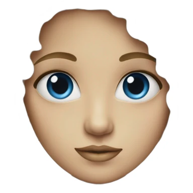 Female artist with blue eyes sticker