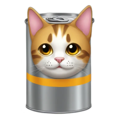 Cat in a can sticker
