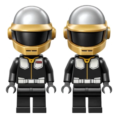 Daft punk in lego mini fit style. sticker