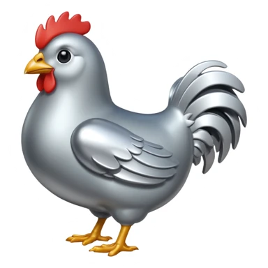 silver chicken sticker