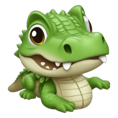 A baby crocodile jedi sticker