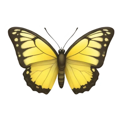 yellow butterfly  sticker