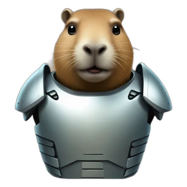 capybara en armure de robot sticker