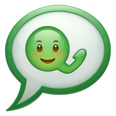 white speech bubble emoji containing green check mark sticker
