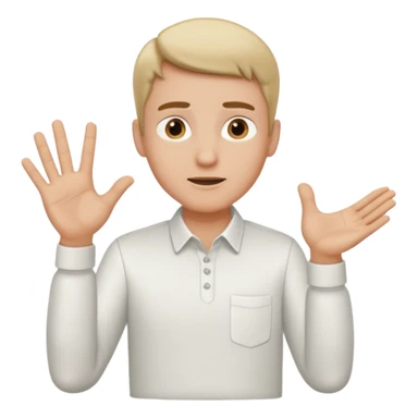 ambivalent hans gesture  sticker