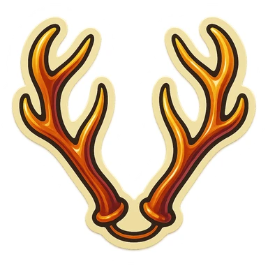Pair of antlers sticker