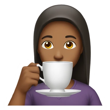 Drinking tea sticker