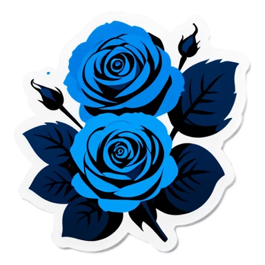 Blue roses  sticker
