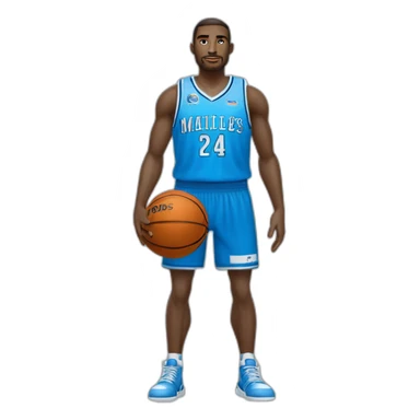 Un maillot de basket bleu avec écrit 14 dessus dans le style de IOS sticker