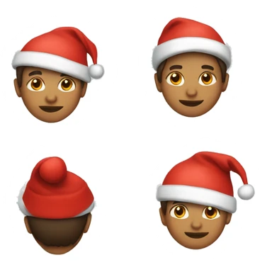 boy in santa hat sticker