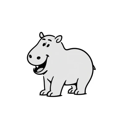 Hippopotamus sticker