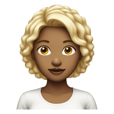 Light skinned girl in white shirt sticker