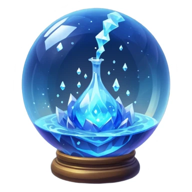 Blue Magic Fantasy Potion, Ball Circle Low Poly sticker