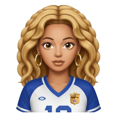 Beyonce in a football jersey  sticker