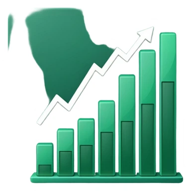 dark green growth graph sticker