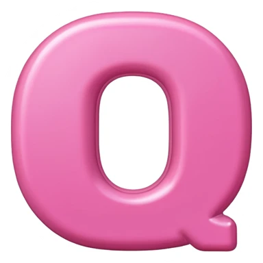 'Q' pink sticker