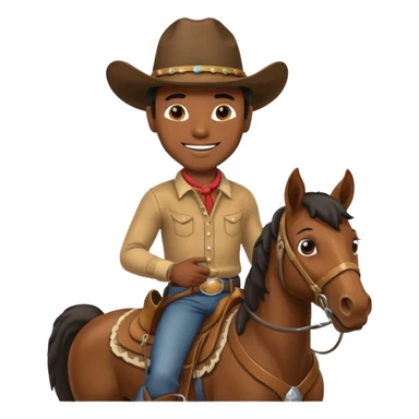 covboy on the horse black man  sticker