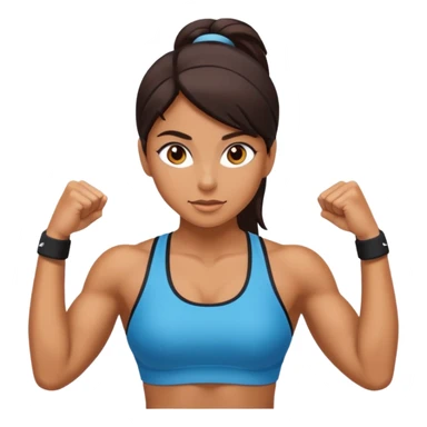 fitness girl, dark eyes sticker