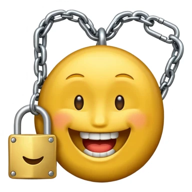 Emoji con dientes de oro y cadenas de oro sticker
