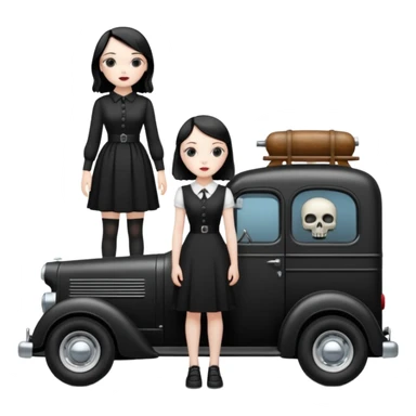 Heroic  Wednesday Adam’s  exterminator antique tall moving van hot rod sticker