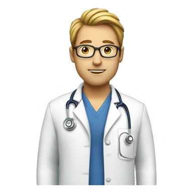 doctor with a calander at back sticker