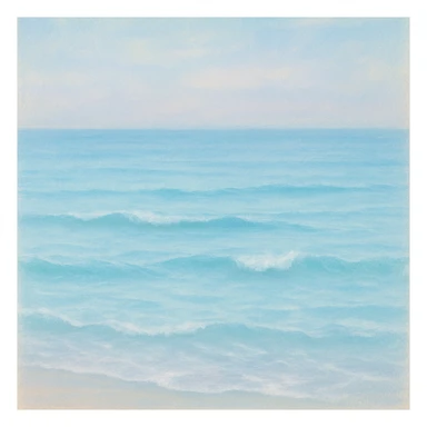 A sea in blue pastel colors sticker