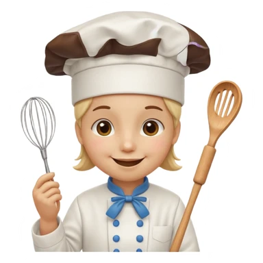 sweet treat with accessories and personified sticker