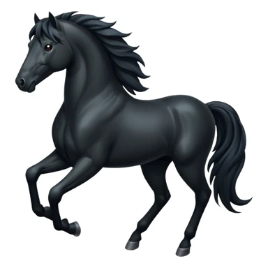 Black horse emoji for insta sticker