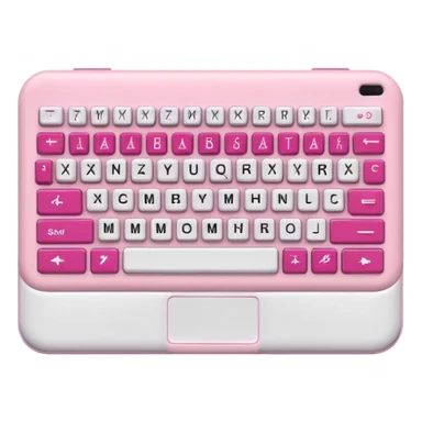 mix light pink dark pink and white girly keyboard sticker