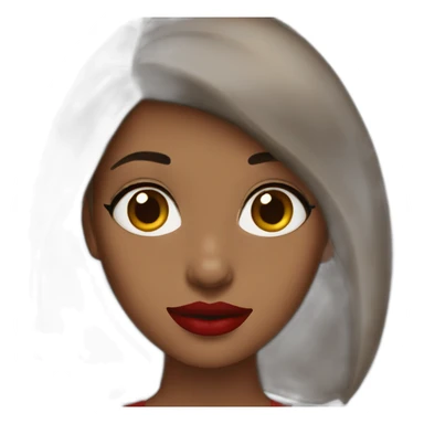 Brunette red lipstick sticker