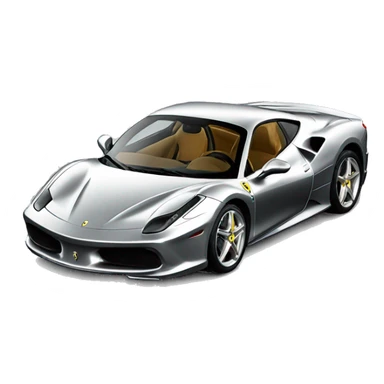 ferrari silver de lado sticker
