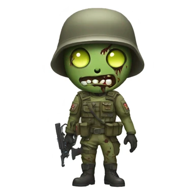 Zombie soldier sticker