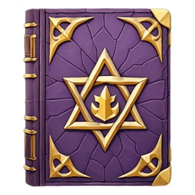 low poly book of spells sticker