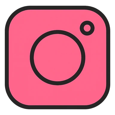 Instagram logo in pink color icon style sticker