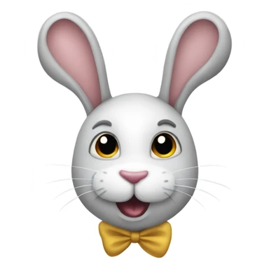 Rabbit balloon sticker