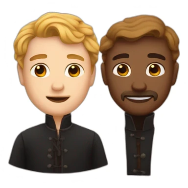 Hamlet and horatio in love sticker