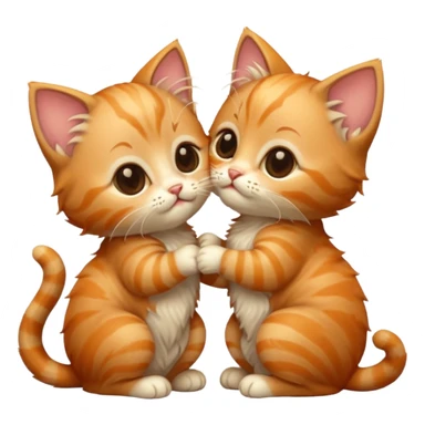 Two kitty kissing sticker