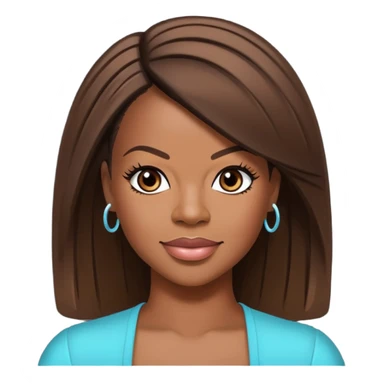 Kandi Burruss with dark brown hair sticker