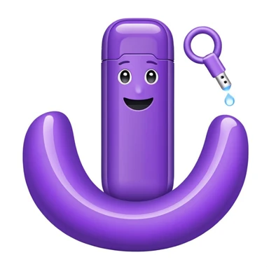 purple wave heets iqos cartoon style emoji sticker
