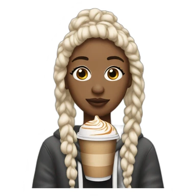 Ice spice rapper with a Starbucks latte sticker