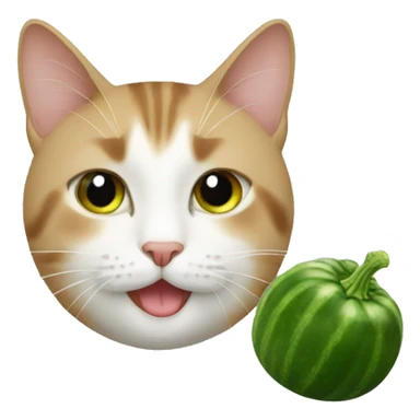Cat with zucchini sticker