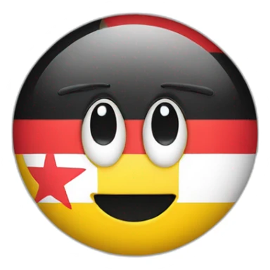 Yellow emoji covered with the Syrian flag  sticker