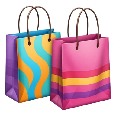 2 beautiful shopping bag sticker