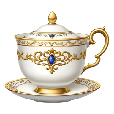 Fancy teacup sticker