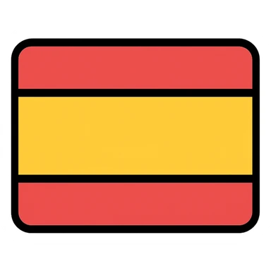 flag of Spain, bright colors, no coat of arms, simple geometry, icon sticker