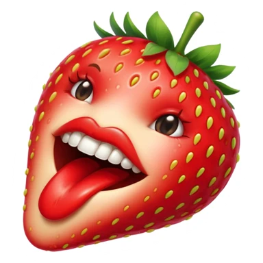 strawberry 🍓 and red kiss 💋  sticker