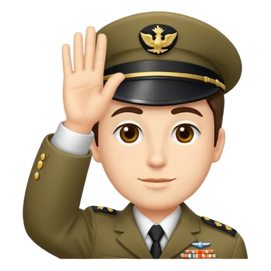 Segal with hands saluting sticker