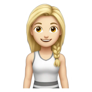 happy fighter white girl sticker